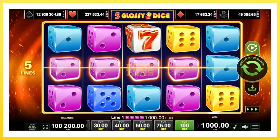 Slika 3 igralni avtomat 5 Glossy Dice