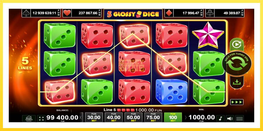 Slika 4 igralni avtomat 5 Glossy Dice