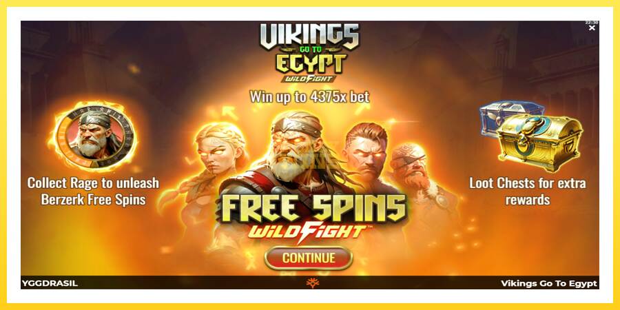 Slika 1 igralni avtomat Vikings Go To Egypt Wild Fight