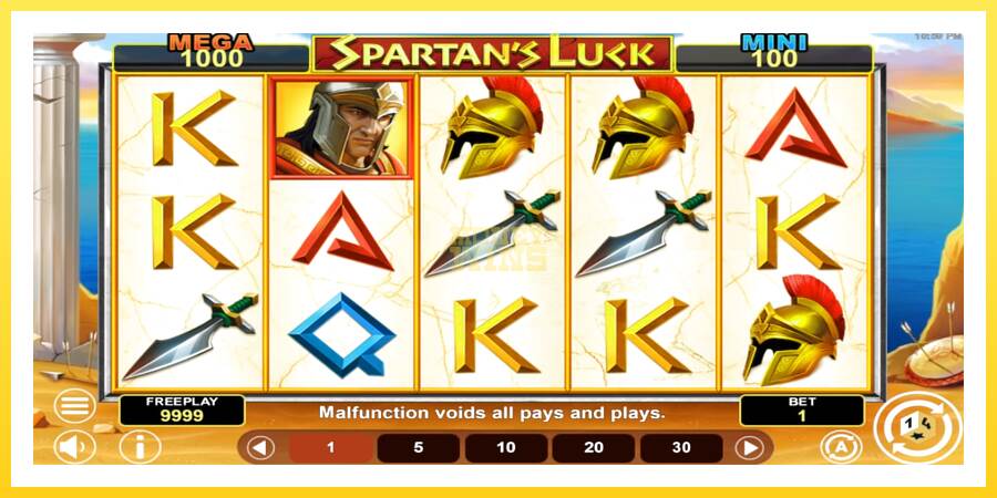 Slika 2 igralni avtomat Spartans Luck Hold & Win