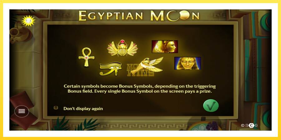 Slika 1 igralni avtomat Egyptian Moon