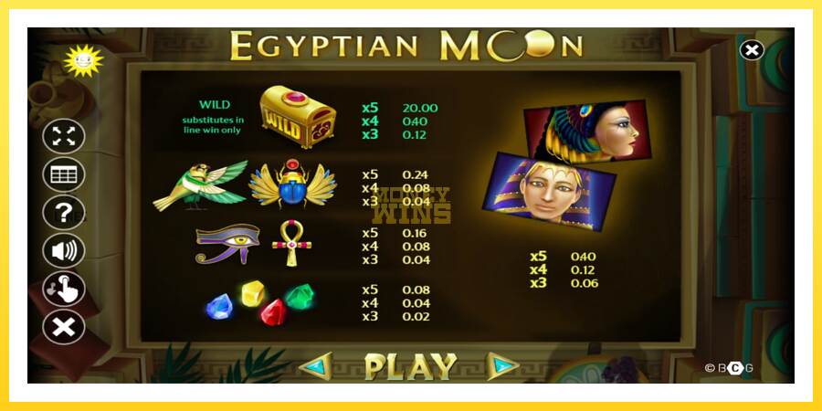 Slika 4 igralni avtomat Egyptian Moon