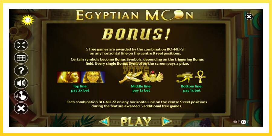 Slika 5 igralni avtomat Egyptian Moon