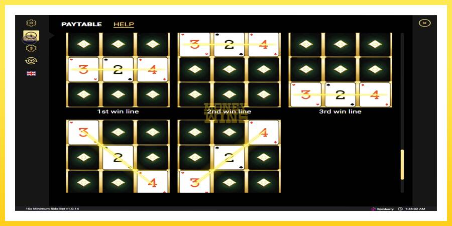 Slika 5 igralni avtomat 10x Minimum Side Bet