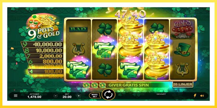 Slika 3 igralni avtomat 9 Pots of Gold Land & Win