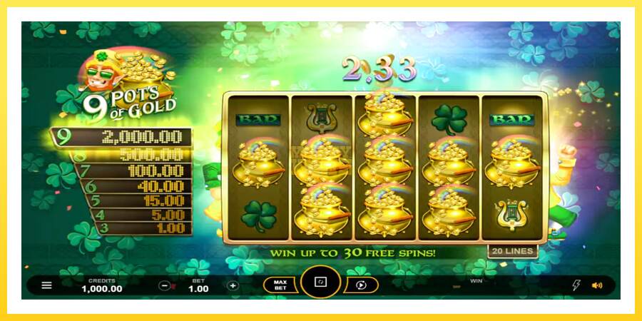 Slika 5 igralni avtomat 9 Pots of Gold Land & Win