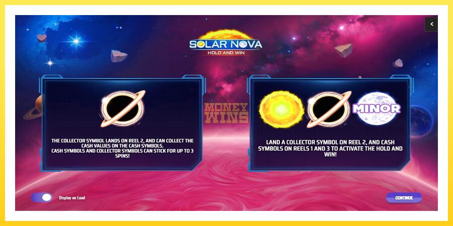 Slika 1 igralni avtomat Solar Nova Hold and Win