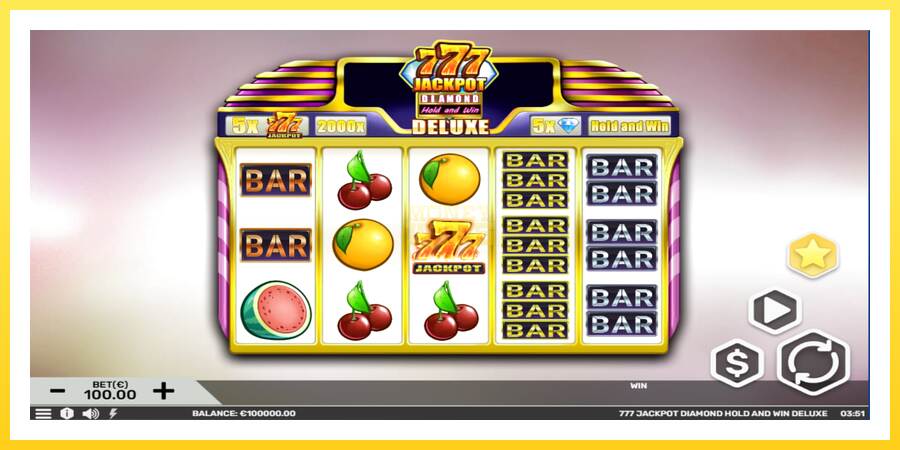 Slika 2 igralni avtomat 777 Jackpot Diamond Hold and Win Deluxe