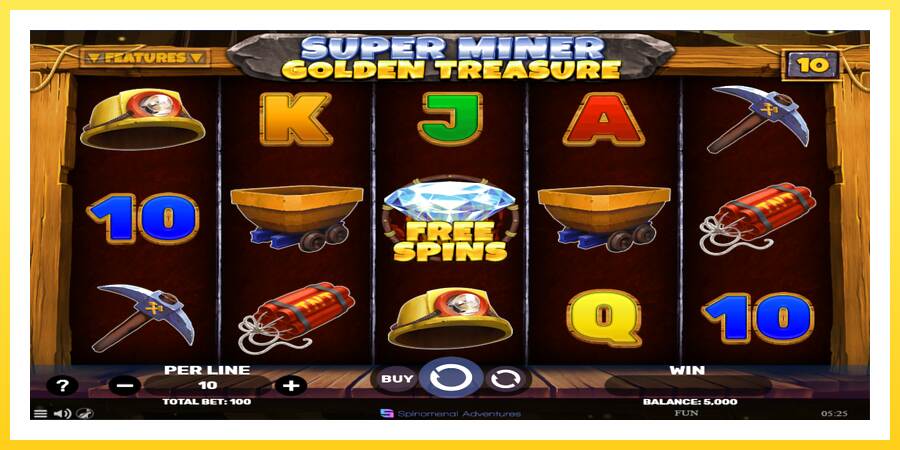 Slika 2 igralni avtomat Super Miner - Golden Treasure