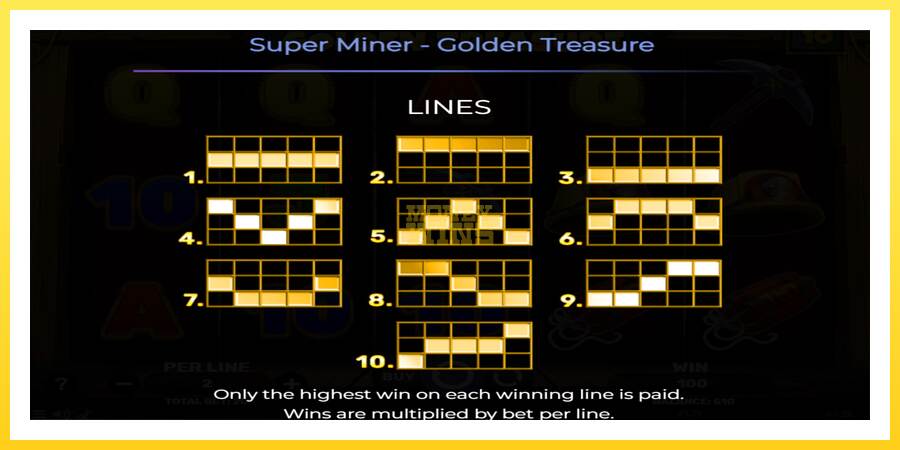 Slika 7 igralni avtomat Super Miner - Golden Treasure