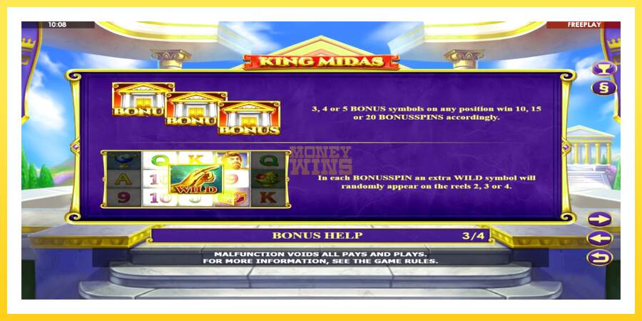 Slika 6 igralni avtomat King Midas