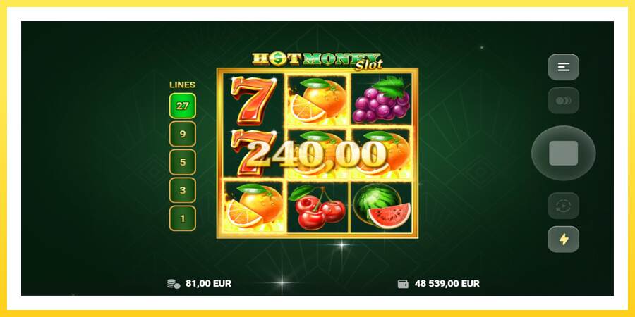 Slika 3 igralni avtomat Hot Money Slot