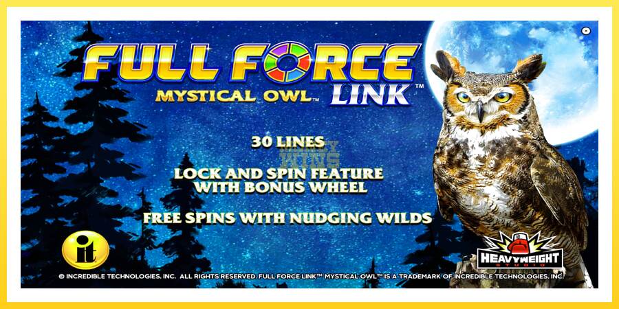 Slika 1 igralni avtomat Full Force Mystical Owl