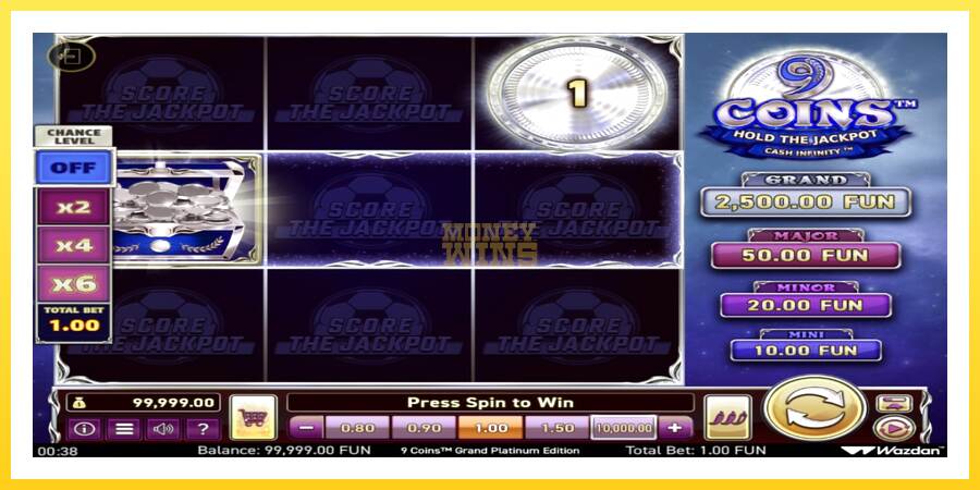 Slika 2 igralni avtomat 9 Coins Grand Platinum Edition Score The Jackpot