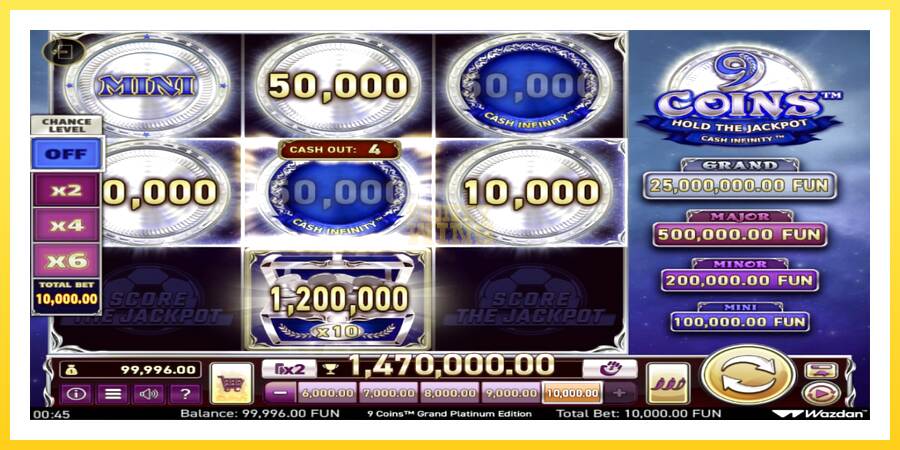 Slika 3 igralni avtomat 9 Coins Grand Platinum Edition Score The Jackpot