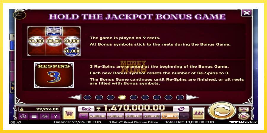 Slika 4 igralni avtomat 9 Coins Grand Platinum Edition Score The Jackpot