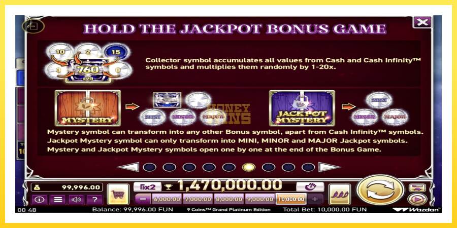 Slika 5 igralni avtomat 9 Coins Grand Platinum Edition Score The Jackpot