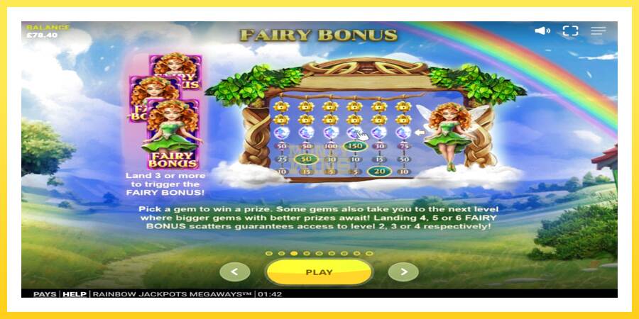 Slika 4 igralni avtomat Rainbow Jackpots Megaways