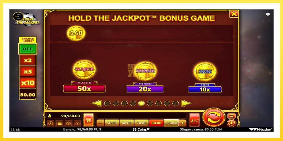 Slika 7 igralni avtomat 36 Coins Score The Jackpot