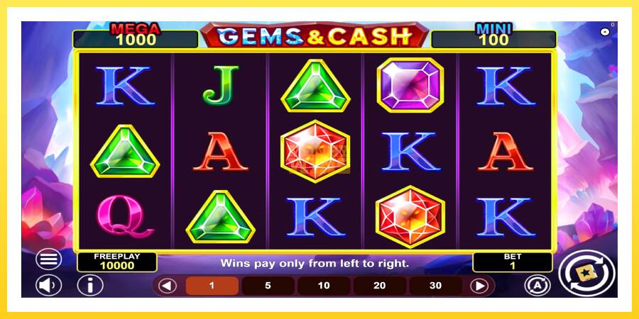 Slika 2 igralni avtomat Gems & Cash