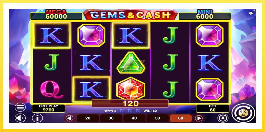 Slika 3 igralni avtomat Gems & Cash