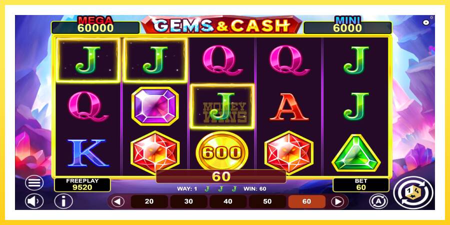 Slika 4 igralni avtomat Gems & Cash