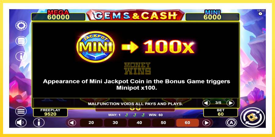 Slika 7 igralni avtomat Gems & Cash