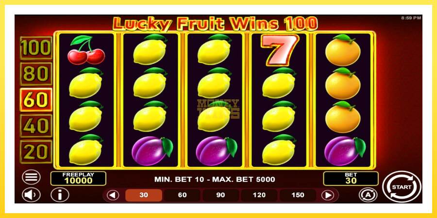 Slika 1 igralni avtomat Lucky Fruit Wins 100