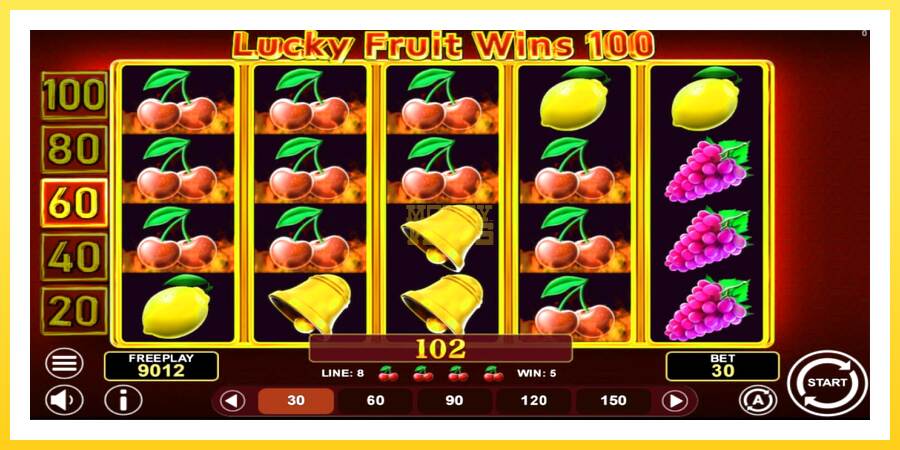 Slika 3 igralni avtomat Lucky Fruit Wins 100