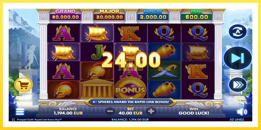 Slika 3 igralni avtomat Pompeii Gold Rapid Link Bonus Buy