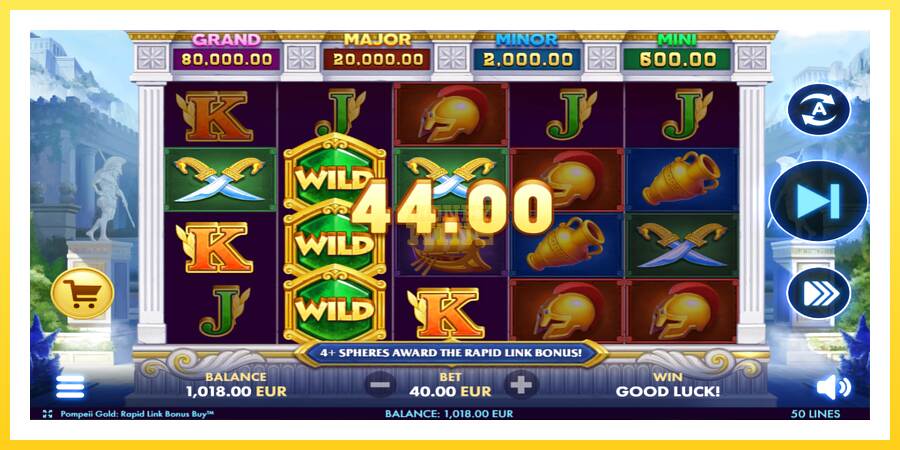 Slika 4 igralni avtomat Pompeii Gold Rapid Link Bonus Buy