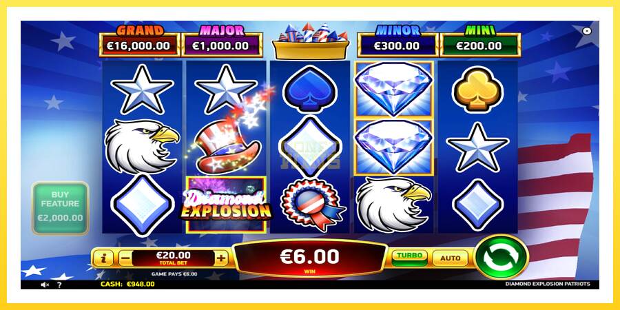 Slika 3 igralni avtomat Diamond Explosion Patriots