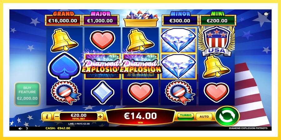 Slika 4 igralni avtomat Diamond Explosion Patriots