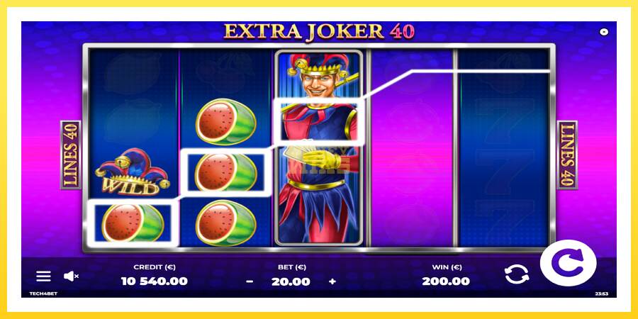 Slika 3 igralni avtomat Extra Joker 40