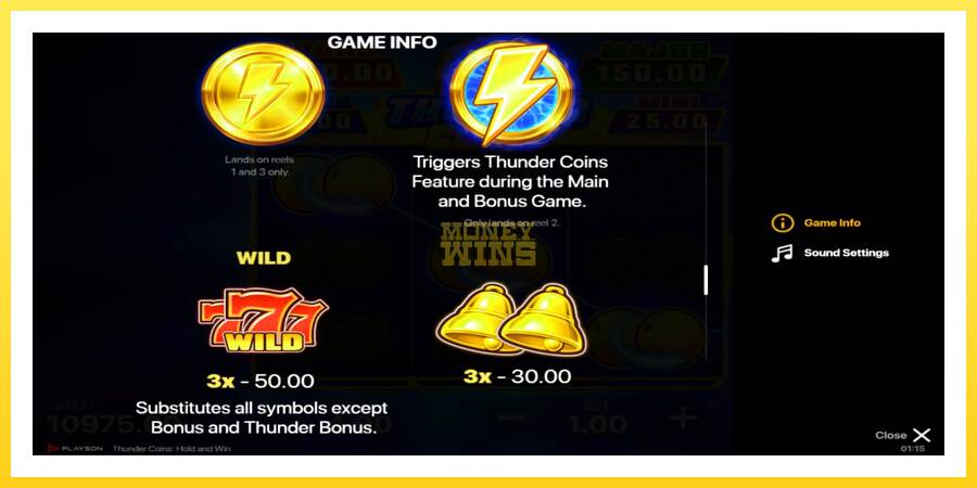 Slika 6 igralni avtomat Thunder Coins