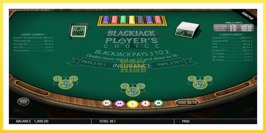 Slika 3 igralni avtomat Blackjack Players Choice