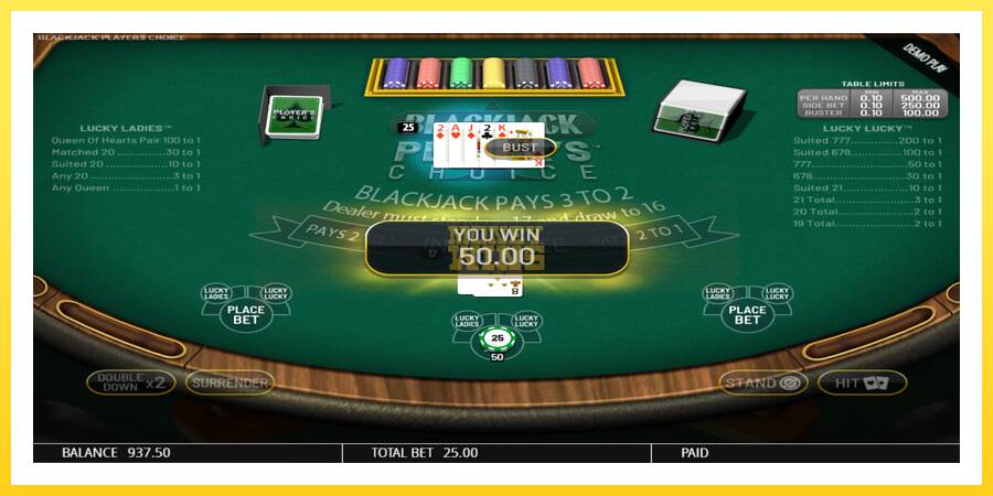 Slika 4 igralni avtomat Blackjack Players Choice