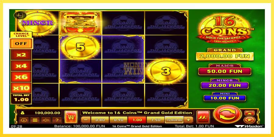 Slika 2 igralni avtomat 16 Coins Grand Gold Edition Score The Jackpot