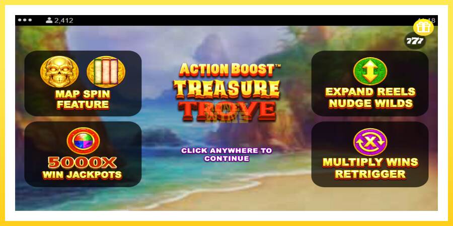 Slika 1 igralni avtomat Action Boost Treasure Trove