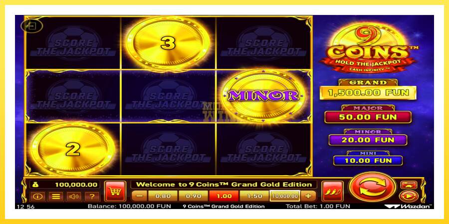 Slika 2 igralni avtomat 9 Coins Grand Gold Edition Score The Jackpot