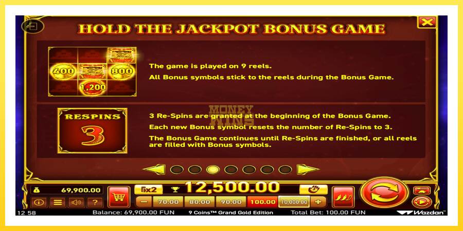 Slika 6 igralni avtomat 9 Coins Grand Gold Edition Score The Jackpot