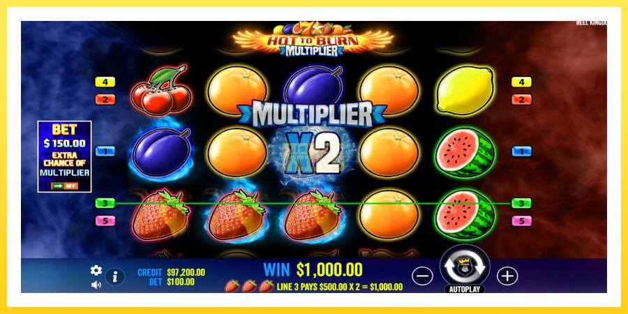 Slika 4 igralni avtomat Hot to Burn Multiplier