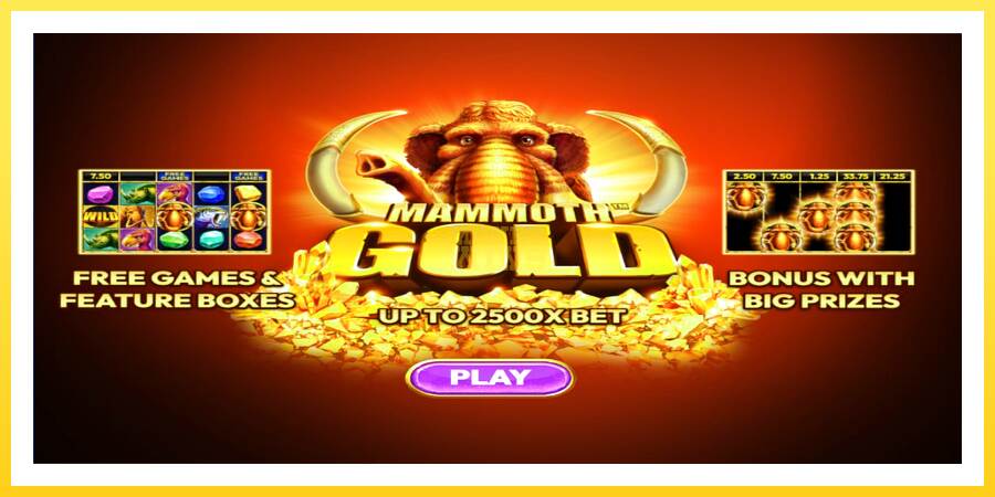 Slika 1 igralni avtomat Mammoth Gold