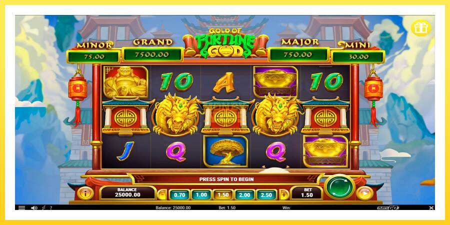 Slika 1 igralni avtomat Gold of Fortune God