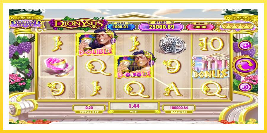 Slika 2 igralni avtomat Diamond Spins Dionysus