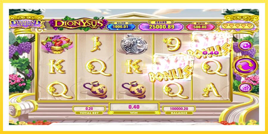 Slika 4 igralni avtomat Diamond Spins Dionysus