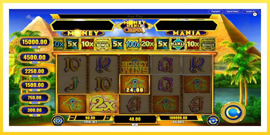 Slika 4 igralni avtomat Money Mania Cleopatra