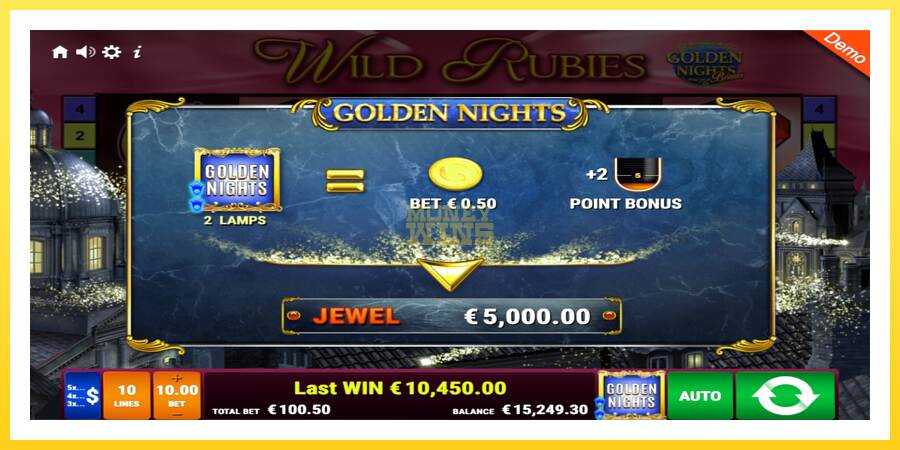 Slika 4 igralni avtomat Wild Rubies Golden Nights