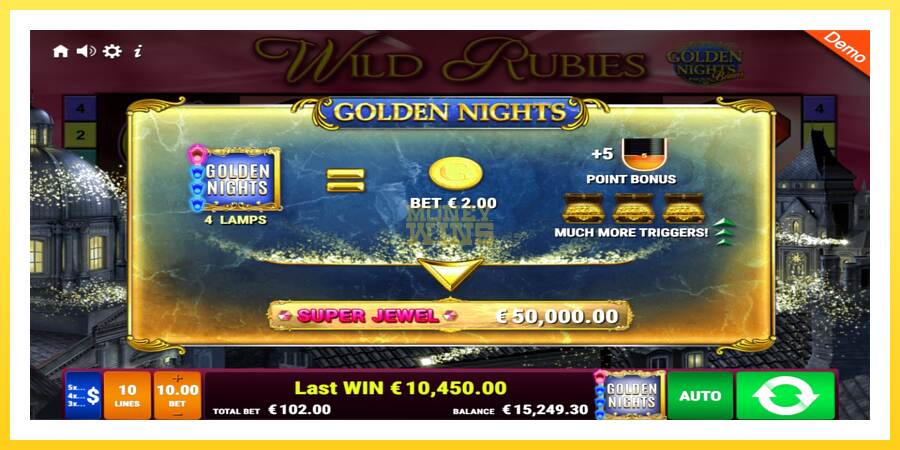 Slika 5 igralni avtomat Wild Rubies Golden Nights