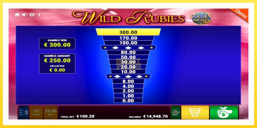 Slika 8 igralni avtomat Wild Rubies Golden Nights